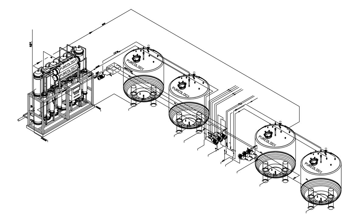 Purified Water System Line